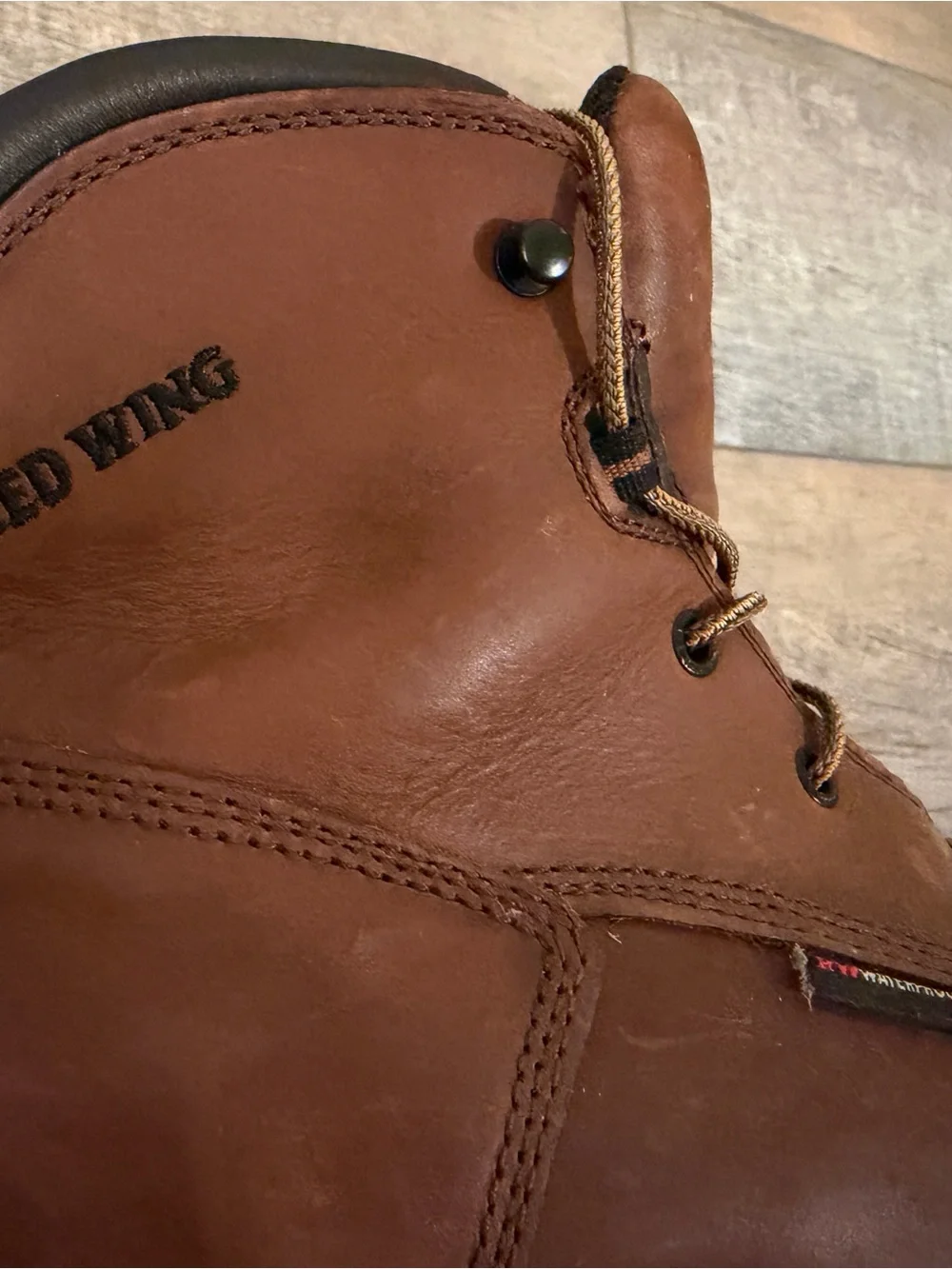 Red Wing Shoes Brown Waterproof Safety Toe Work Boot